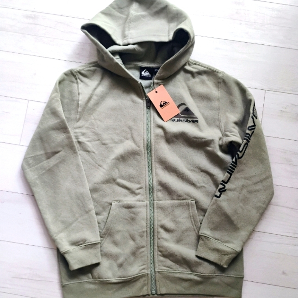 QUIKSILVER NEW Boys Omni Logo Full Zip Fleece Hoodie